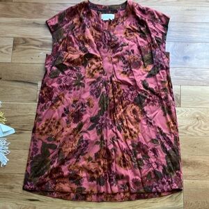Anthropologie Kimber tunic floral dress with pockets! Size Medium